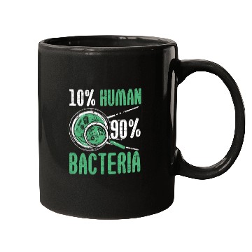 Discover 10% Human 90% Bacteria Biologist Science Biology Mugs