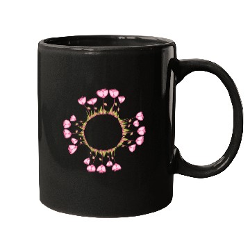 Discover circle nature flowers roses pink Mugs