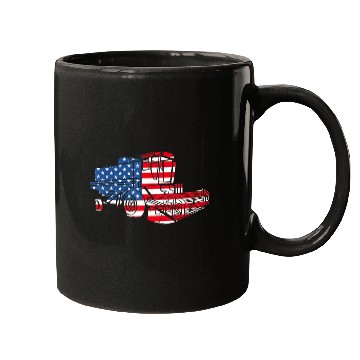 Discover Farm Tractor American Flag Combine Harvester Mugs