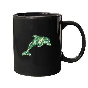 Discover the dolphin green Mugs