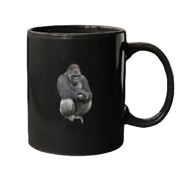 Discover Majestic Gorilla Silhouette Design Mugs
