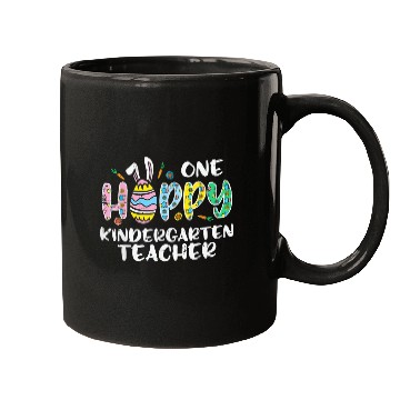 Discover One Hoppy Kindergarten Teacher Mugs