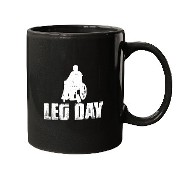 Discover Leg Day Handicapped Wheelchair 20 Mugs