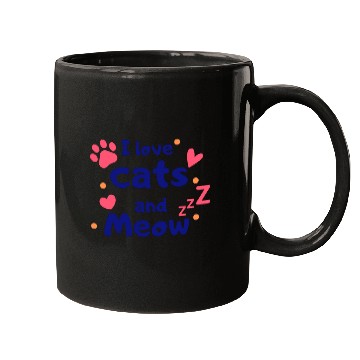 Discover I love cats and Meow Funny Mugs