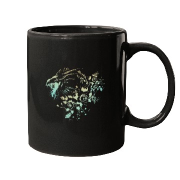 Discover Dragon Flowers - Green Gradient Mugs
