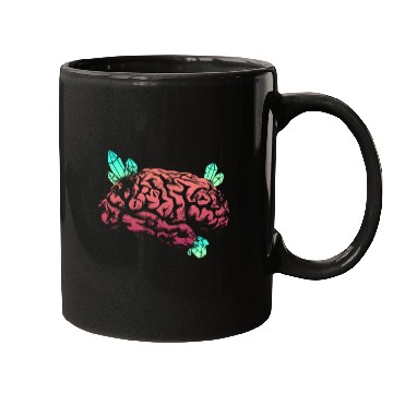 Discover Brain with Crystal - Red and Green Mugs