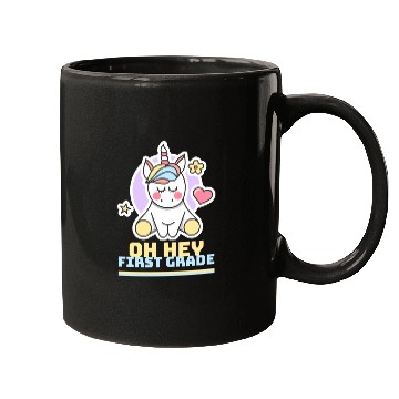 Discover oh hey first grade Teacher Student cute unicorn Mugs