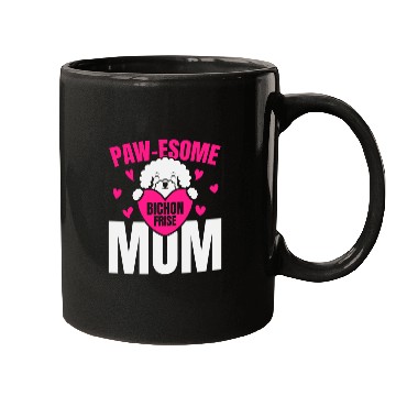 Discover Pawesome Bichon Frise Mom Dog Lover Puppy Paw Love Mugs
