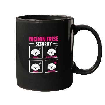 Discover Bichon Frise Security Dog Lover Puppy Paw Love Mugs