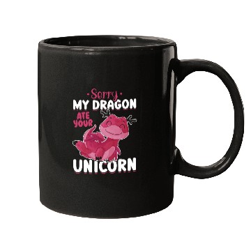 Discover Dragon Lover Funny Unicorn Joke Mugs