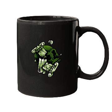 Discover green skull Mugs