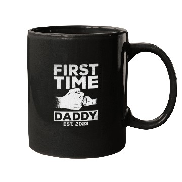Discover First Time Daddy Est. 2023 Daddy To Be Paternity Mugs