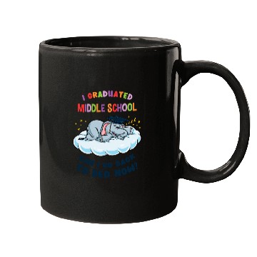 Discover I Graduated Middle School Elephant Graduation Mugs