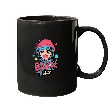 Discover Baka! Japanese Aesthetic Otaku Girl Vintage Mugs