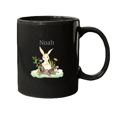 Discover Waldtier Reh Hase Hedgehog Flowers Name Noah Mugs