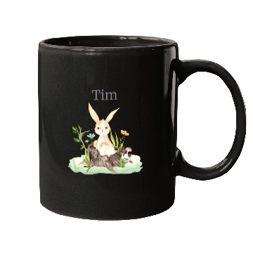 Discover Waldtier Reh Hase Hedgehog Flowers Name Tim Mugs
