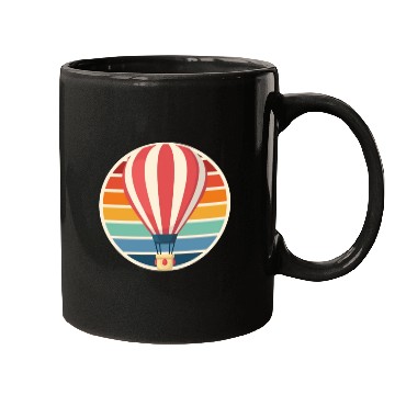 Discover Hot Air Balloon Retro Driving Flight Mugs