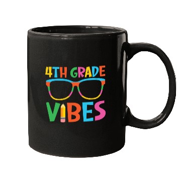 Discover Fourth Grade Vibes Back To School 4th Retro Teache Mugs