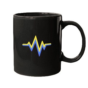Discover Yellow Blue Heartbeat World Down Syndrome Mugs