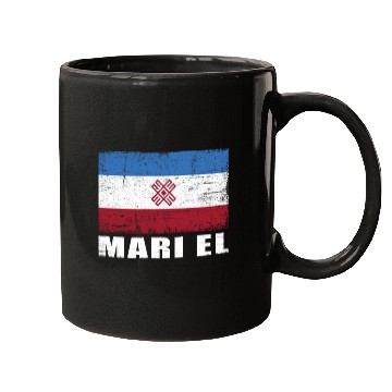 Discover Mari El Flag Grunge Country Flag Mari El Mugs