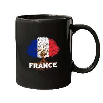 Discover France Flag Tree Mugs