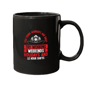 Discover Firefighter Fire Hose Mask Night Shift Firemen Mugs