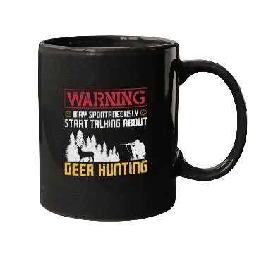 Discover Buck Deer Hunting Hunter Warning Mugs