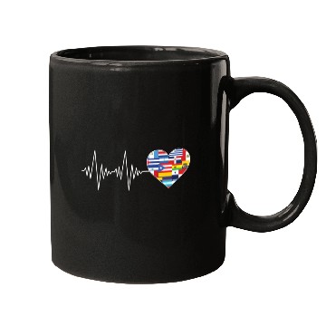 Discover Hearts Beat Spanish Flags Hispanic Heritage Month Mugs