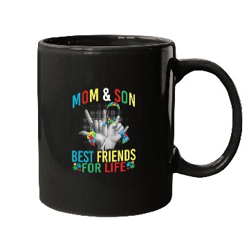 Discover Mom And Son Best Friends For Life Autism Awareness Mugs