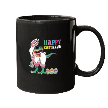 Discover Happy Eastrawr T Rex Dinosaur Easter Bunny Egg Mugs
