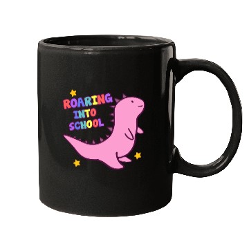 Discover Roaring Into School Cute Dinosaur Back To School Mugs