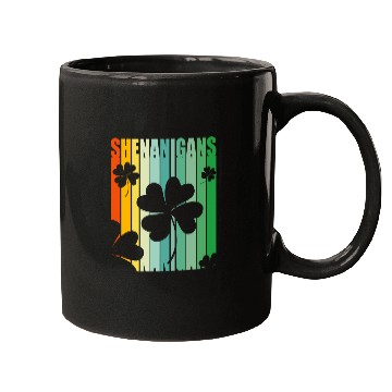Discover St Patrick Shenanigans Retro Shamrock Mugs