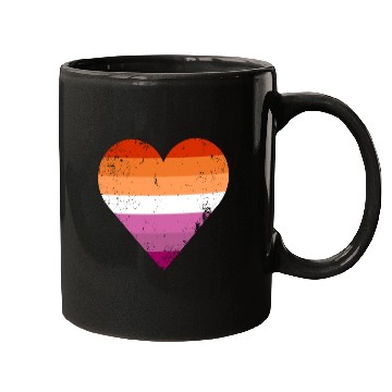 Discover Lesbian Pride Heart Flag Mugs