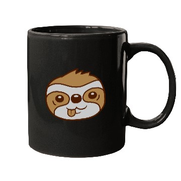 Discover face sloth cartoon head Mugs