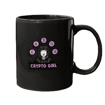 Discover Crypto girl money smart Crypto girl money smart gi Mugs
