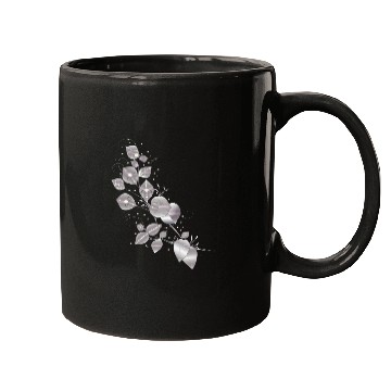 Discover noble leaf tendril in metallic silver look Mugs