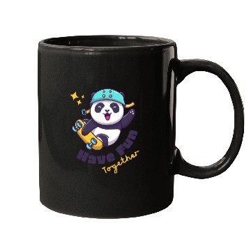 Discover White Illustration Fun Cute Panda Mugs