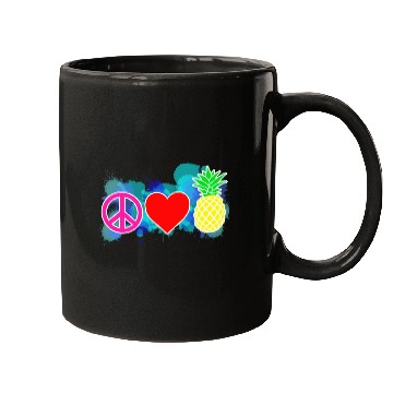 Discover peace love pineapple Mugs