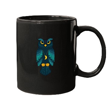 Discover blue owl wild bird Mugs