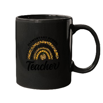 Discover Leopard Print Elementary School Teacher Rainbow Mugs