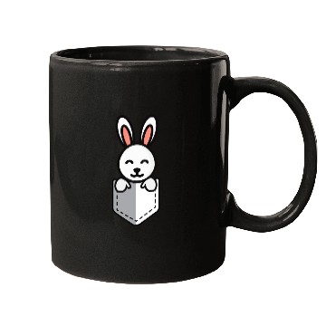 Discover Bunny Pocket Cute Little Easter Sunday Egg Hunt Mugs