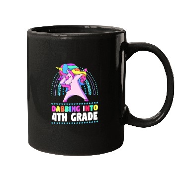 Discover Back To School Dabbing Unicorn Rainbow 4th Grade Mugs