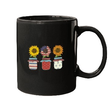 Discover Sunflower American Flowers Women Patriotic Mom Mugs