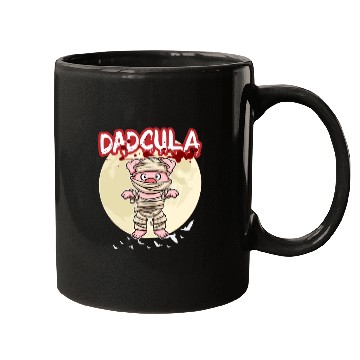 Discover Dadcula Dracula Vampire Dad Funny Halloween Party Mugs