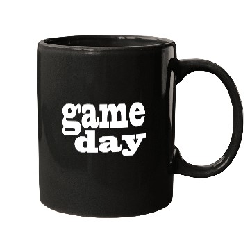Discover Game Day - white letters Mugs