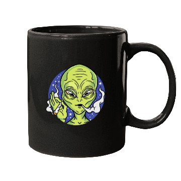 Discover Weed Smoking Alien For Weed Lover Mugs