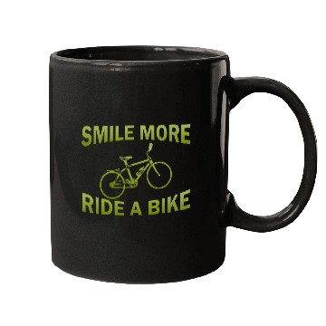 Discover SMILE MORE RIDE A BIKE Mugs