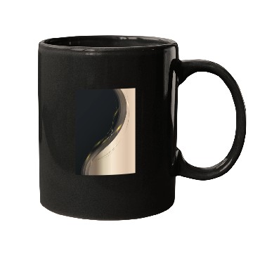 Discover Luxury Elegant Black Gold Wave Mugs