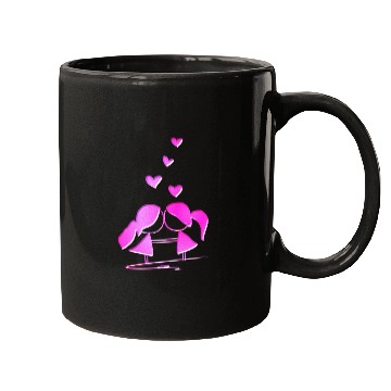 Discover Loving couple lesbian pink glitter love Mugs