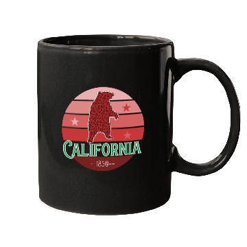 Discover California Bear Flag Mugs